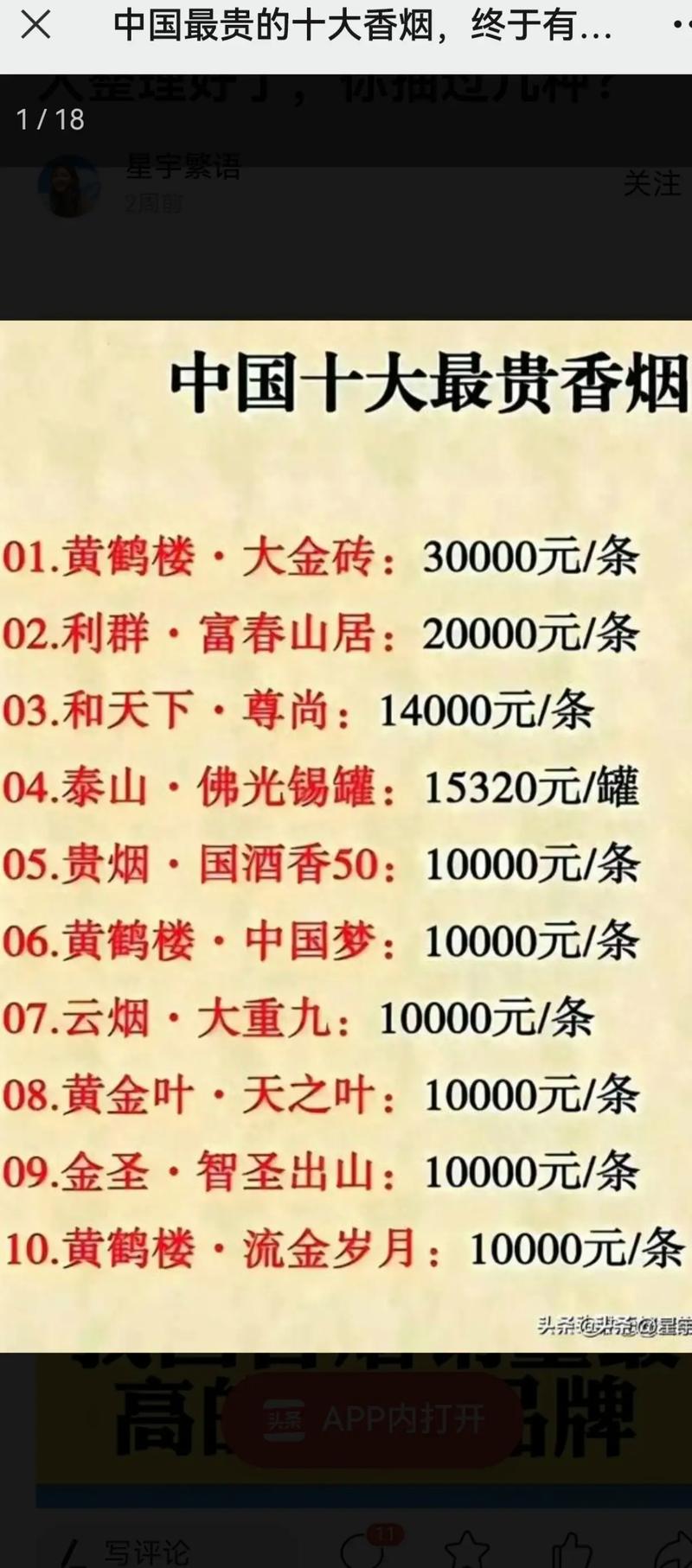 我国高端香烟有多贵【我国高端香烟有多贵啊】